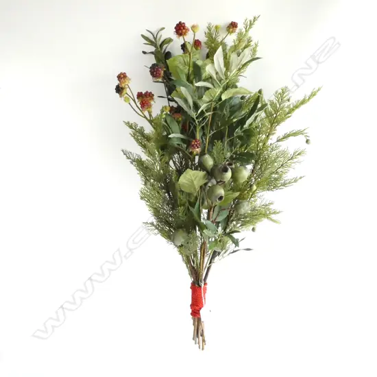 FAUX BERRIES AND FOLIAGE (5 STEMS INCLUDING BLACKBERRIES, OLIVES ETC)