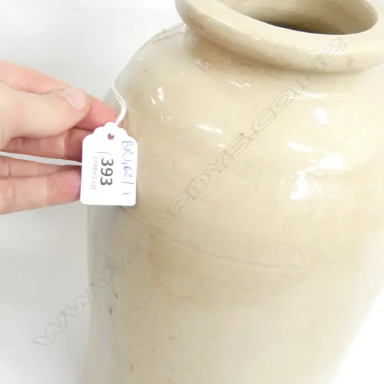 CREAM CERAMIC VASE H.310mm