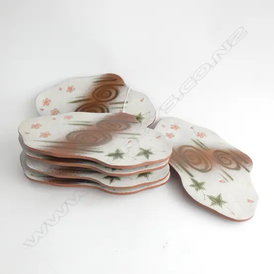 6x JAPANESE 1960's STYLISH SASHIMI  PLATES