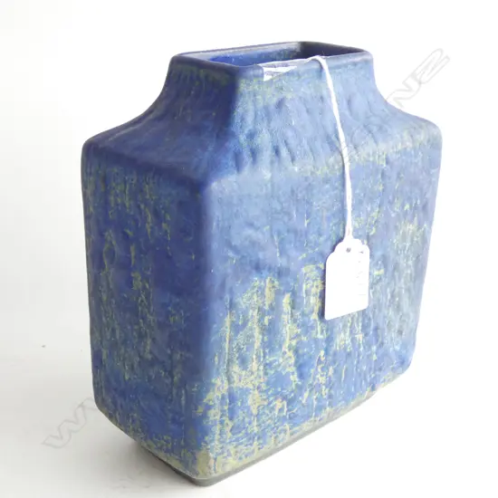 VINTAGE BLUE GERMAN POTTERY VASE H.185mm