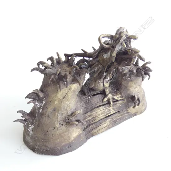 A WAX-CAST BRONZE DRAGON FIGURE. 167MM