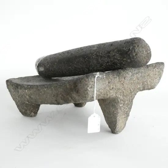 GUATEMALAN STONE MORTAR AND PESTLE