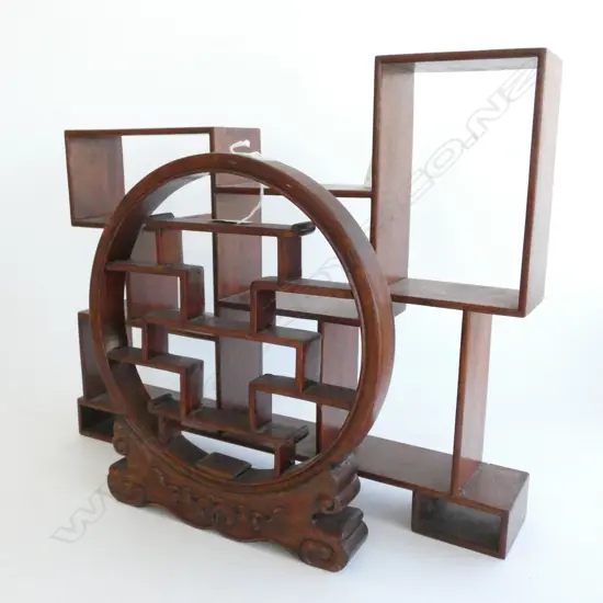 2 ORIENTAL ROSEWOOD STANDS 370x450mm