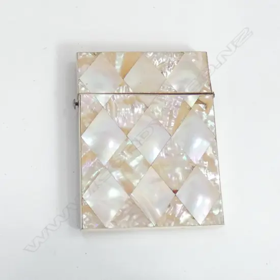 MOTHER OF PEARL & IVORY CARD CASE L. 100mm