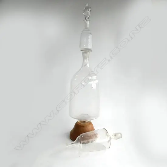 LARGE APOTHECARY BOTTLE EX JACKSONS MUSEUM H.735mm + EXTRA PIECE AF...