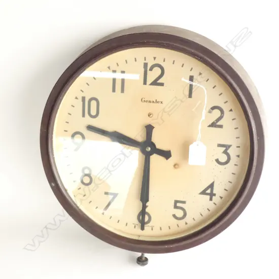 1940'S GENALEX BAKELITE ELETRIC WALL CLOCK Dia.360mm