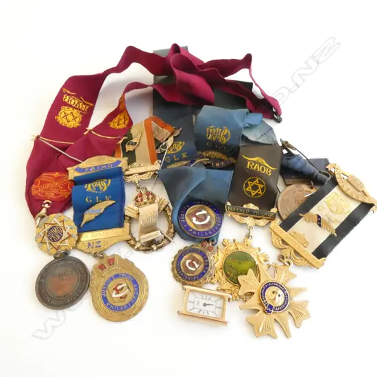 6 VINTAGE LODGE MEDALS/ NECK AWARDS + OTHERS