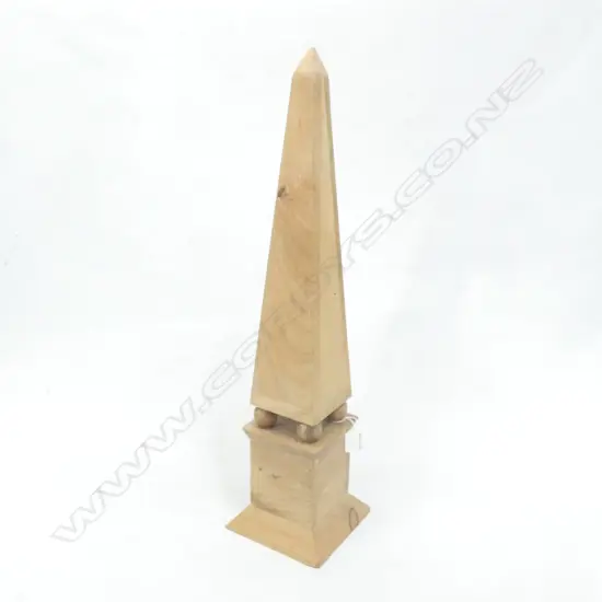 TALL CARVED WOODEN OBELISK - H. 645MM