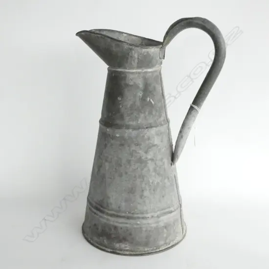 LARGE FRENCH GALVANISED WATER JUG