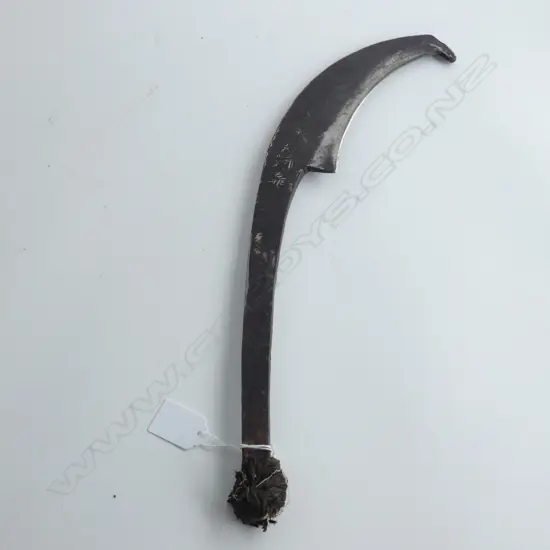 HAND FORGED AND SIGNED CARBON STEEL BLADE 19THC JAPAN.