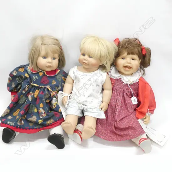 LOT 3 GERMAN DOLLS w. CERTIFICATES
