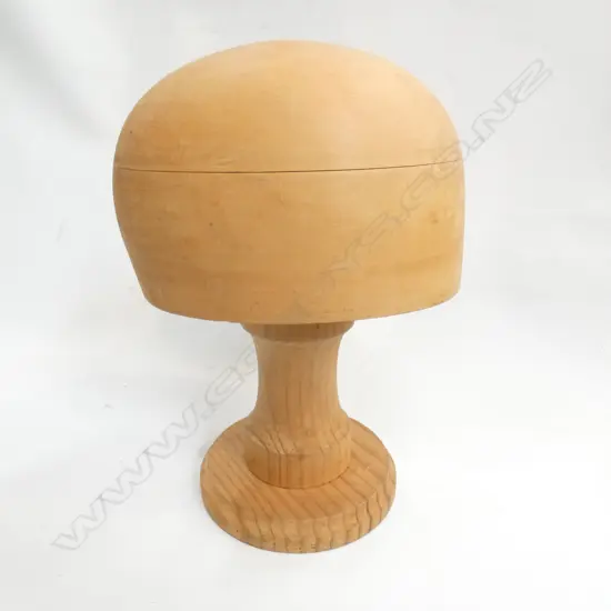 WOODEN HAT BLOCK 22 1/2 STAMPED