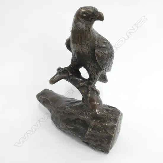 BRONZE EAGLE ON BRANCH H.315mm