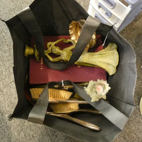 BAG FRENCH ARTIST DICTIONARIES, ANTIQUE HAND MIRRORS (2 STG SILVER)