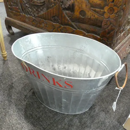 RUSTIC 'DRINKS' BIN L.460mm...