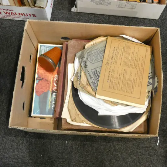 BOX LOT OLD RECORDS