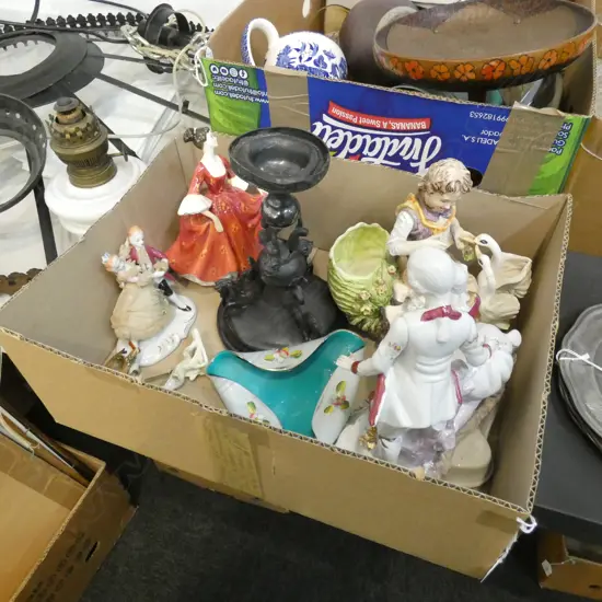 BOX LOT ASST. FIGURINES 