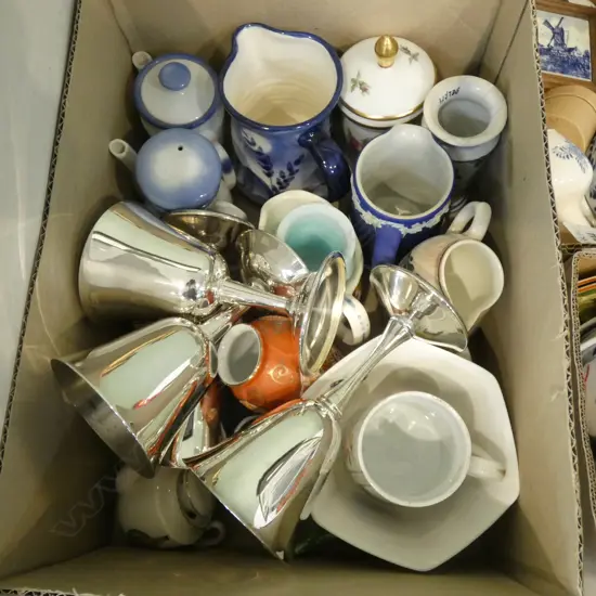 SM BOX LOT CHINA & EP INC. WEDGWOOD JASPERWARE / AYNSLEY ETC.
