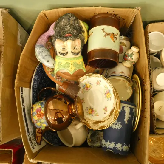 BOX GOOD ASSORTED CHINA & POTTERY