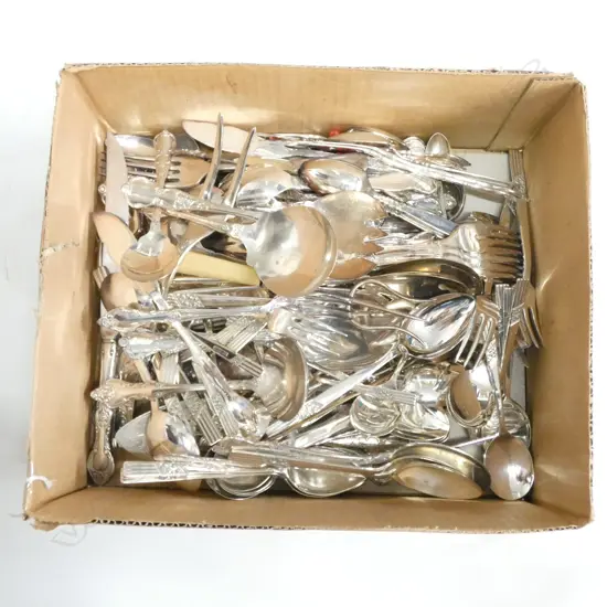 BIG BOX LOT QUALITY SILVER PLATE CUTLERY 