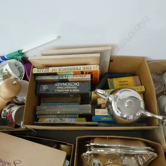 BOX LOT BOOKS; TRAVEL ETC