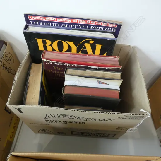 BOX LOT BOOKS; ROYALS ETC