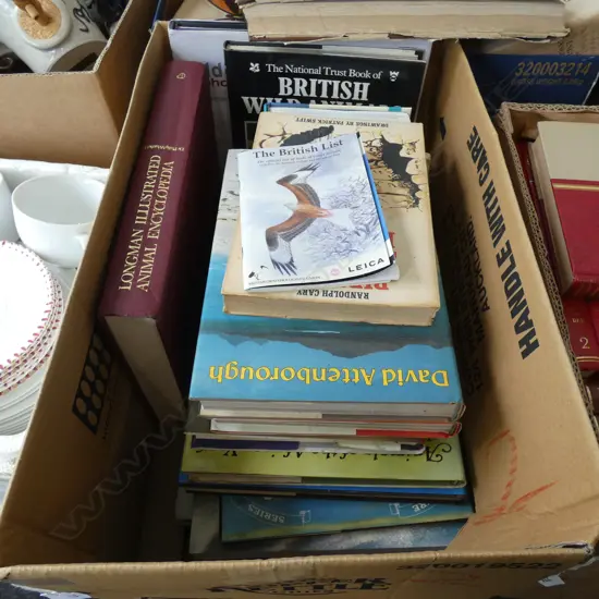 BOX LOT BOOKS; ANIMALS ETC