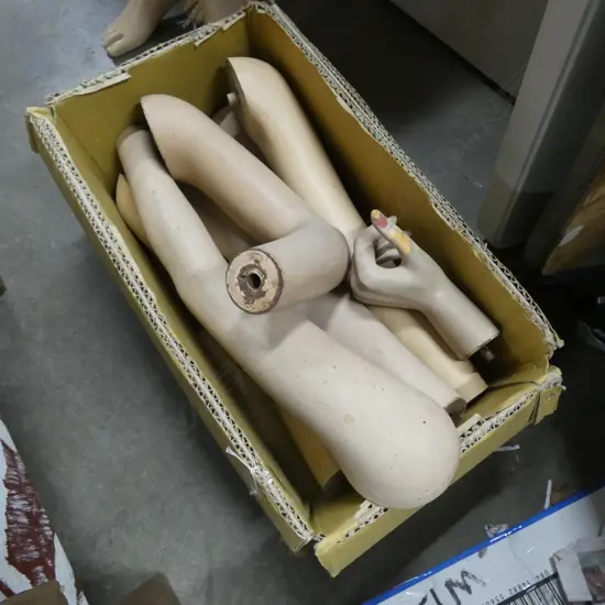 BOX OF MANNEQUIN ARMS