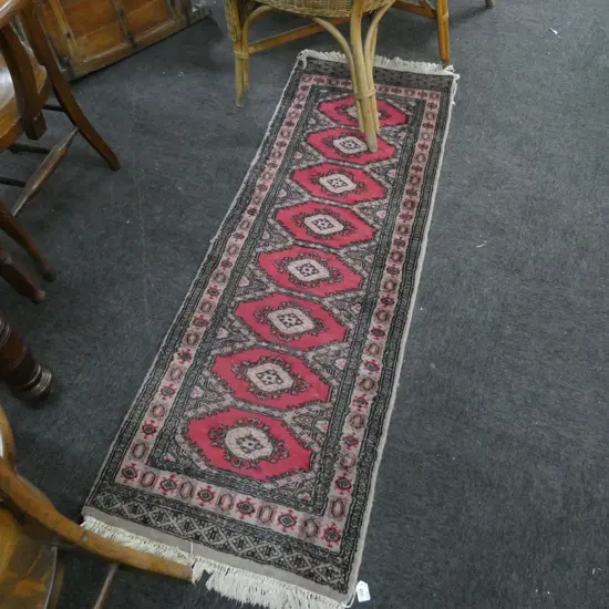 HAND KNOTTED WOOL PILE RUNNER 1830x630mm