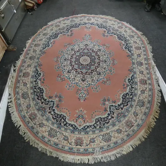 HAND KNOTTED OVAL RUG