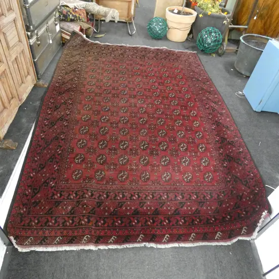 HAND KNOTTED ALL WOOL TURKOMAN RUG 2850x1800mm