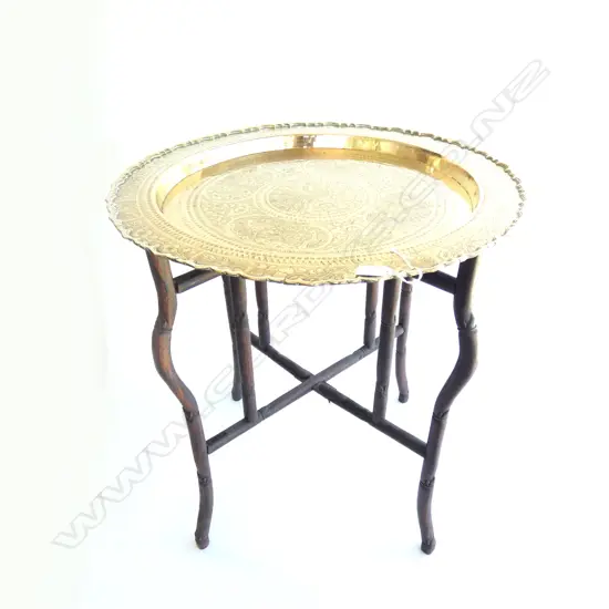 LG BRASS TABLE TRAY - DIA 565MM H. 610MM
