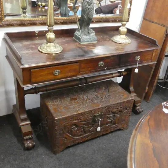 WILLIAM IV MAHOGANY DESK  (AF)...
