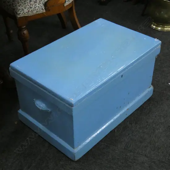 BLUE PAINTED GLORY BOX...