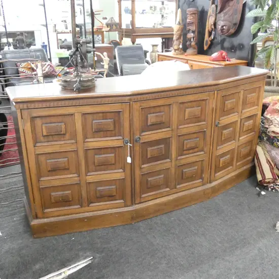 WALNUT 3 DOOR PANELLED SIDEBOARD...