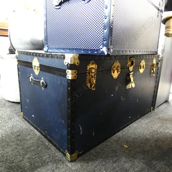 BLUE STEAMER TRUNK...