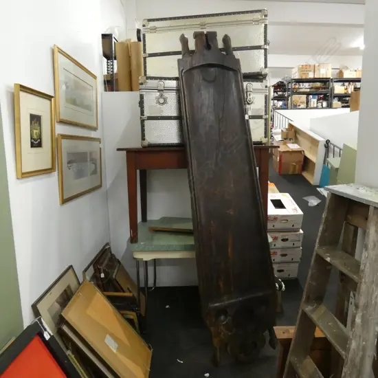 VERY LARGE CARVED WOODEN PANEL