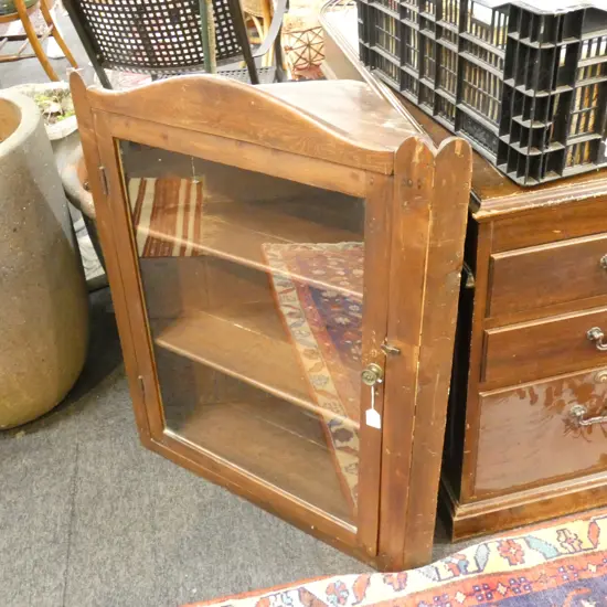 GLAZED CORNER CABINET...