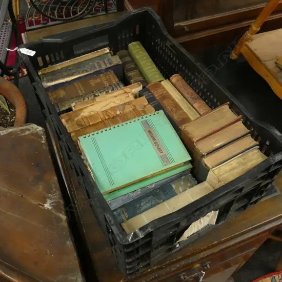 BOX LOT ANTIQUE BOOKS