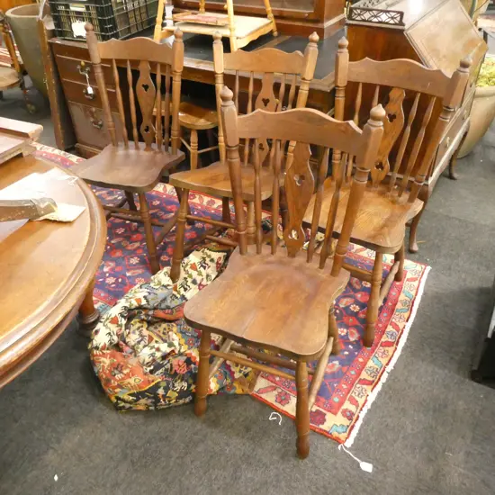 4 OAK CHAIRS