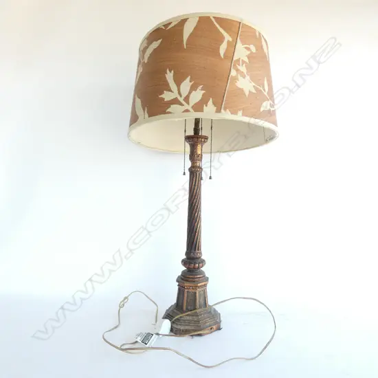 COPPER FINISH TABLE LAMP H. 855mm