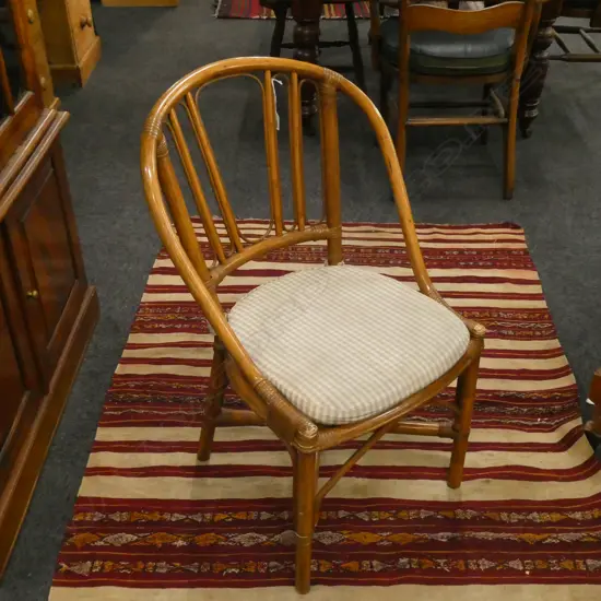CAFE STYLE CANE CHAIR w. CUSHION