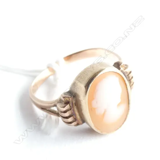 9CT ROSE GOLD CAMEO RING AF TO CAMEO