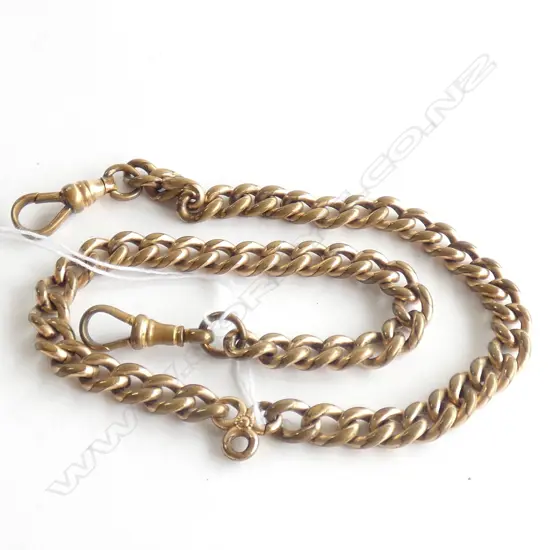 (19526) ANTIQUE ROLLED GOLD FOB CHAIN