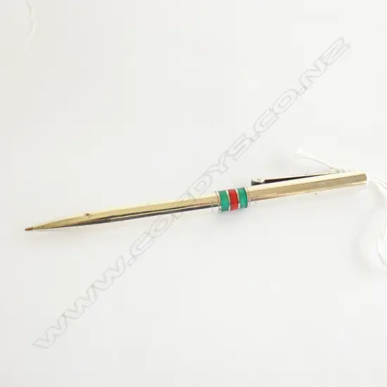 GUCCI ST. SILVER BALLPOINT PEN GUCCI STAMP & .925 CIRCA 1970