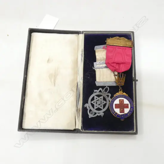 SILVER MASONS MEDAL & ROSI CRUX MEDAL