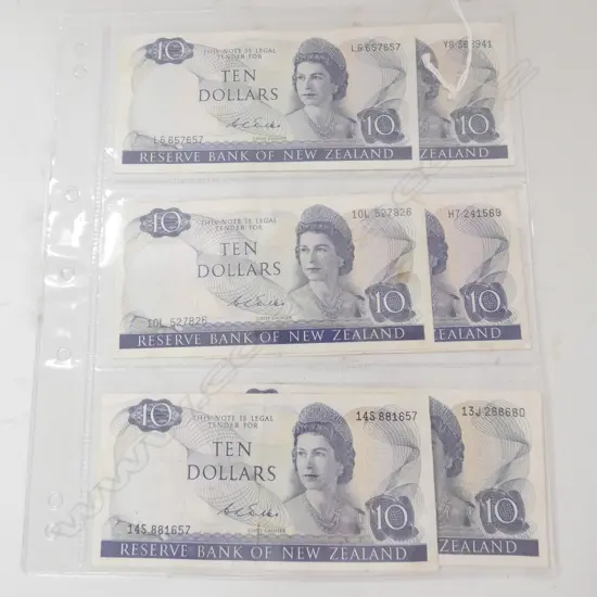 6 NZ $10 NOTES...