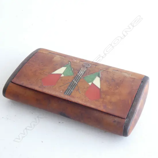 19THC BURR WALNUT AND TORTOISESHELL INLAID SNUFF BOX