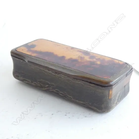 VICTORIAN HORN AND TORTOISESHELL SNUFF BOX