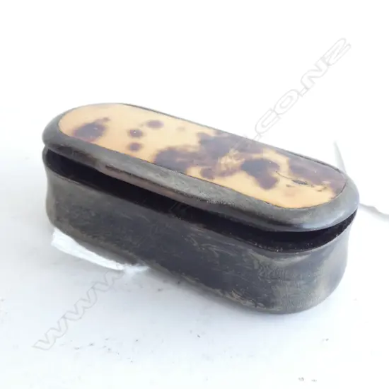 VICTORIAN HORN AND TORTOISESHELL SNUFF BOX